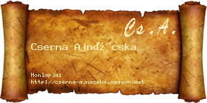 Cserna Ajnácska névjegykártya